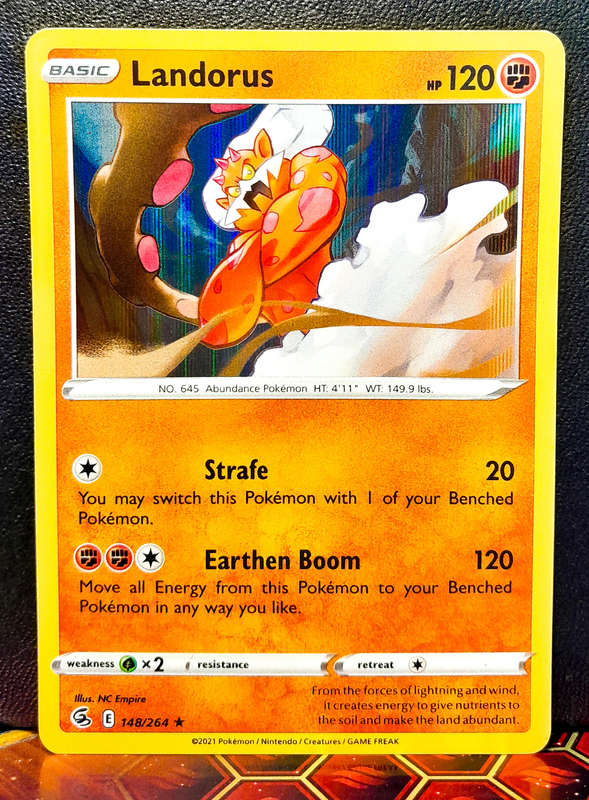 Pokemon Card - Landorus 148/264 - Holofoil Rare - Fusion Strike NM