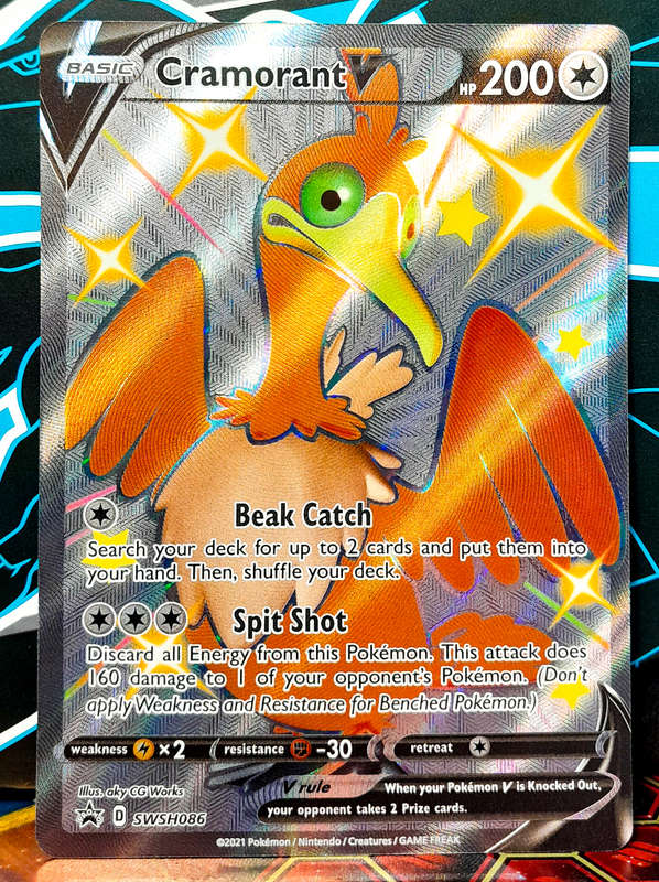 Pokemon Card - Cramorant SWSH086 - Textured Holofoil - Black star Promo NM