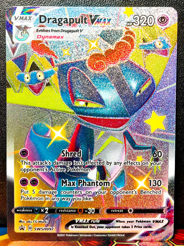 Pokemon Card - Dragapult Vmax SWSH097 - Textured Holofoil - Black star Promo NM
