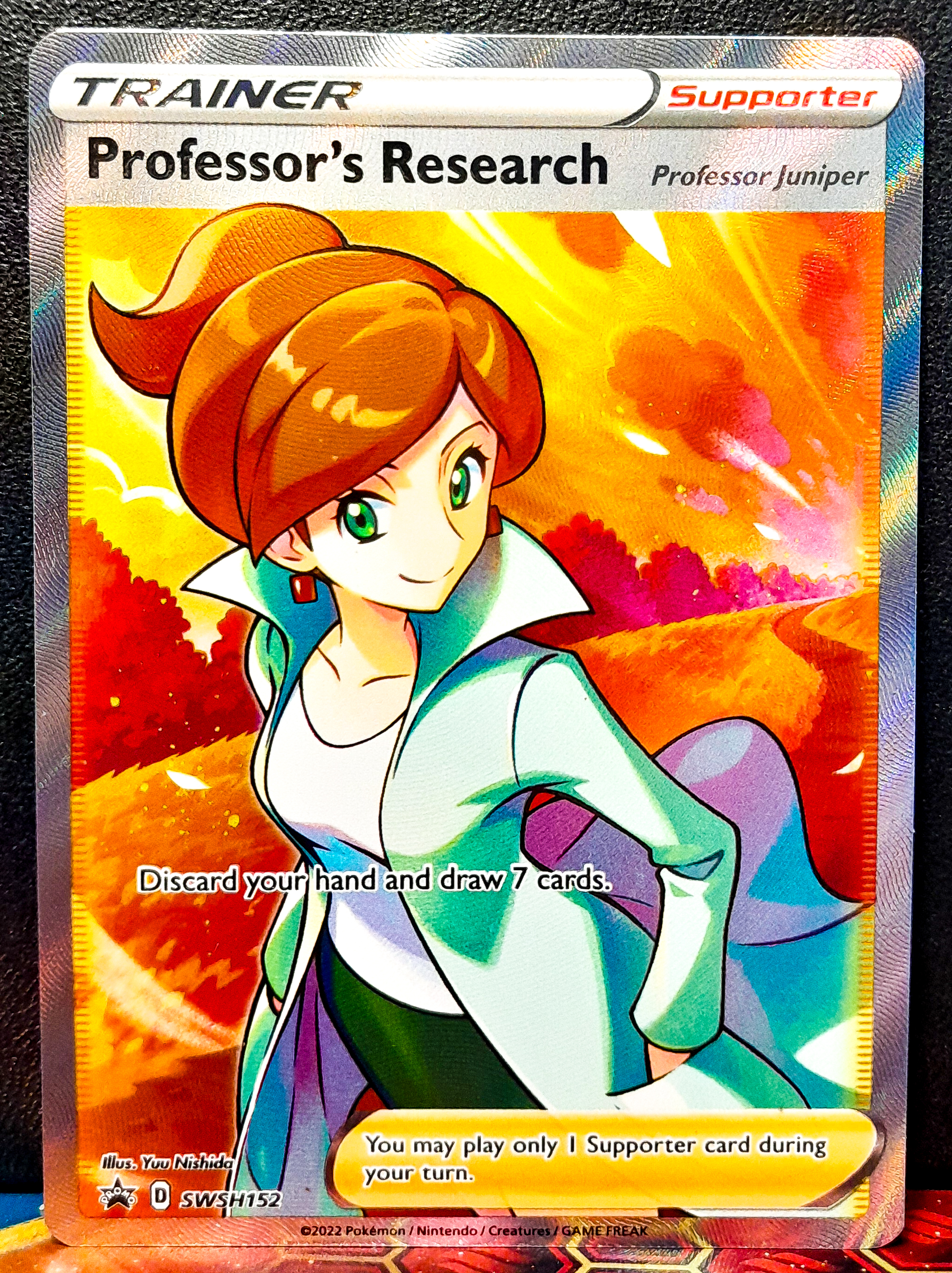 Pokemon Cards - Professor's Research SWSH152 - Textured Holofoil - Black Star Promo - NM