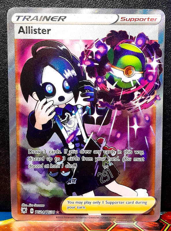 Pokemon Card - Allister TG24/TG30 - Trainer Gallery - Textured Full Art Trainer - Astral Radiance NM