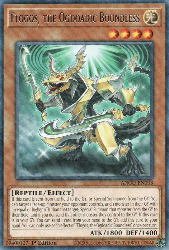 Yu-Gi-Oh! Card - Flogos, the Ogdoadic Boundless - ANGU-EN003 - 1st Edition RARE - NM
