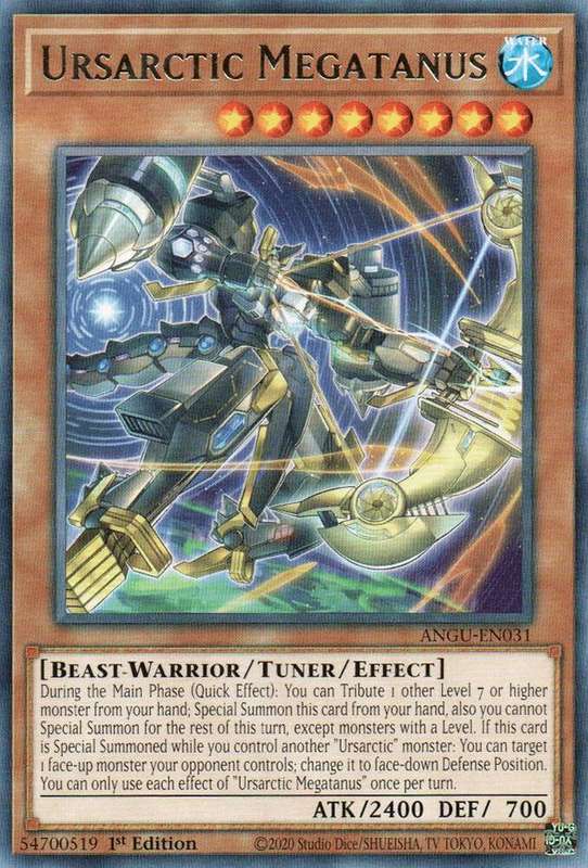 Yu-Gi-Oh! Card - Ursarctic Megatanus - ANGU-EN031 - 1st Edition RARE - NM