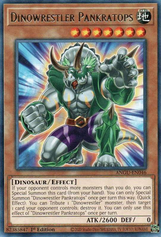 Yu-Gi-Oh! Card - Dinowrestler Pankratops - ANGU-EN046 - 1st Edition RARE - NM