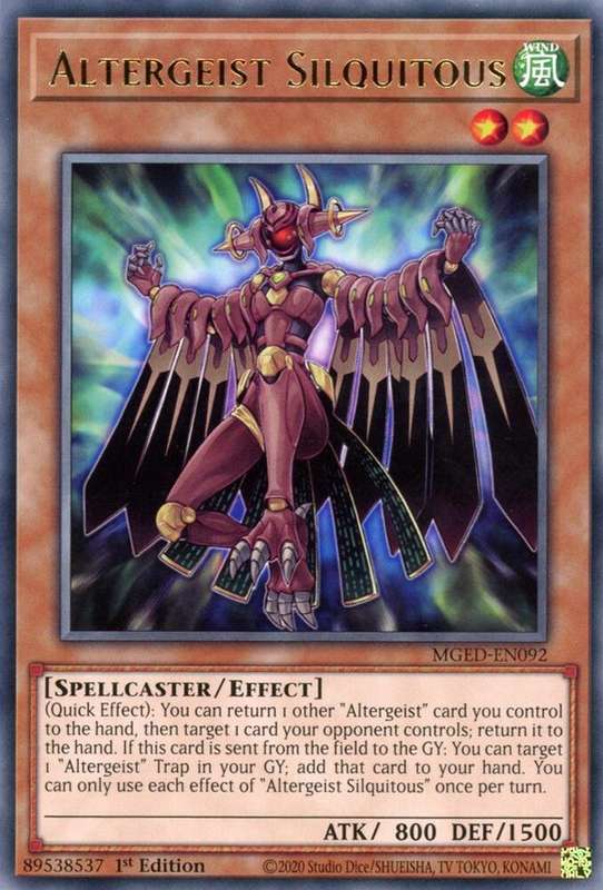 Yu-Gi-Oh! Card - Altergeist Silouitous - MGED-EN092 - 1st Edition  - Rare  - NM