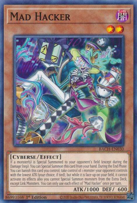Yu-Gi-Oh! Card - Mad Hacker - BACH-EN030 - 1st Edition - NM