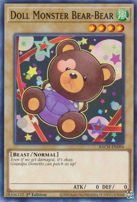 Yu-Gi-Oh! Card - Doll Monster Bear-Bear - BACH-EN094 - 1st Edition - NM