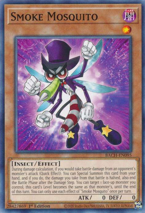 Yu-Gi-Oh! Card - Smoke Mosquito - BACH-EN095 - 1st Edition - NM
