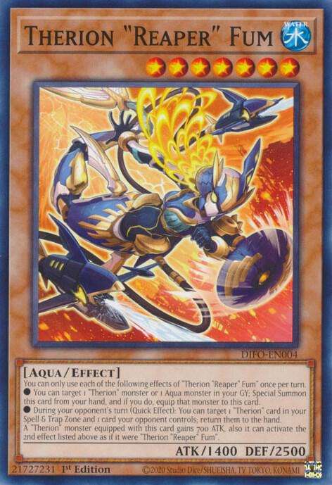 Yu-Gi-Oh! Card - Therion "reaper" Fum - 1st Edition  - DIFO-EN004 - NM