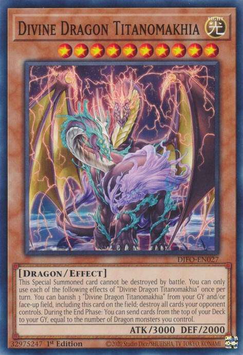 Yu-Gi-Oh! Card - Divine Dragon Titanomakhia - 1st Edition - DIFO-EN027 - NM