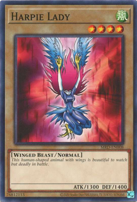 Yu-Gi-Oh! Card - Harpy Lady - MRD-EN008  - NM