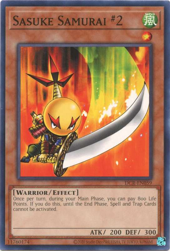 Yu-Gi-Oh! Card - Sasuke Samurai #2 - DCR-EN059 - NM