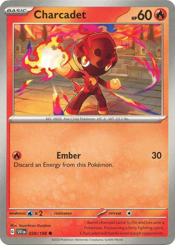 Pokemon Cards - Charcadet 039/198 - Common - Scarlet & Violet Base Set - NM