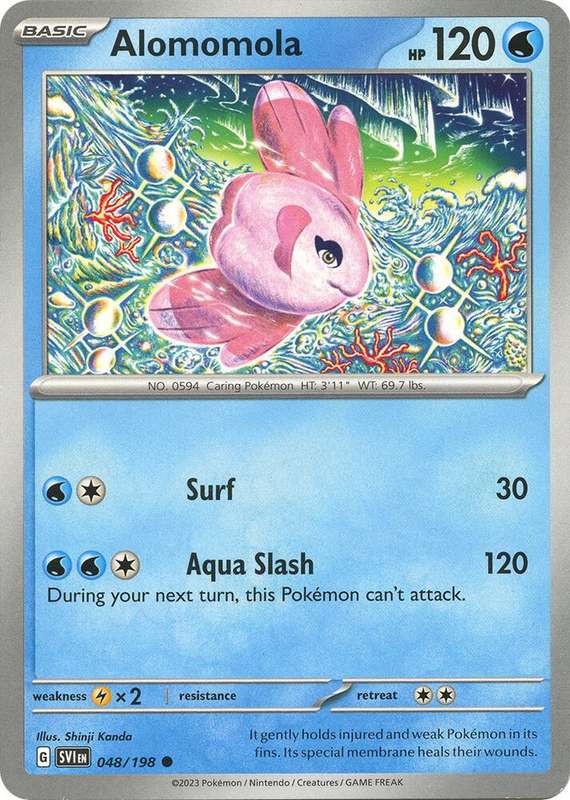 Pokemon Cards - Alomomola 048/198 - Common - Scarlet & Violet Base Set - NM