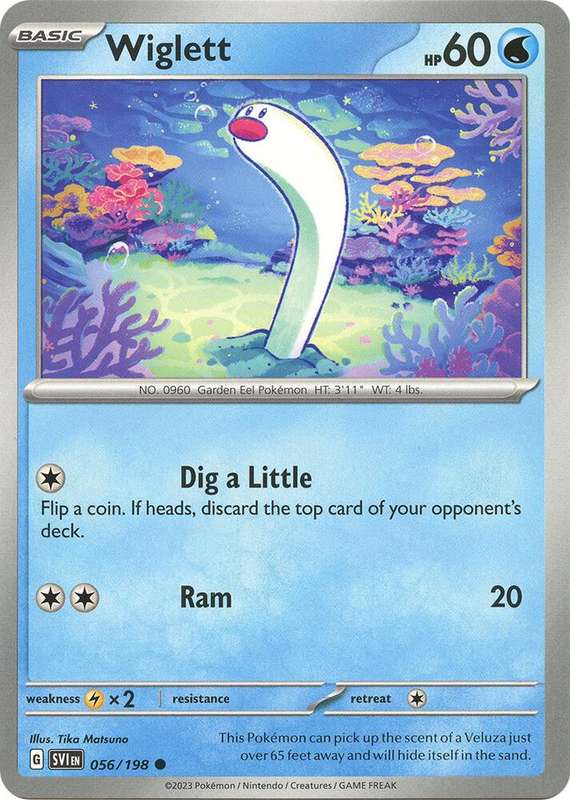 Pokemon Cards - Wiglestt 056/198 - Common - Scarlet & Violet Base Set - NM