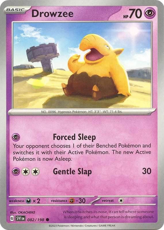 Pokemon Cards - Drowzee 082/198 - Common - Scarlet & Violet Base Set - NM