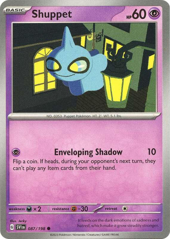 Pokemon Cards - Shuppet 087/198 - Common - Scarlet & Violet Base Set - NM