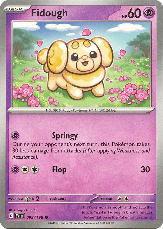 Pokemon Cards - Fidough 098/198 - Common - Scarlet & Violet Base Set - NM