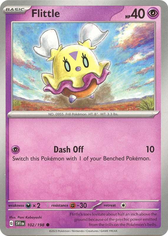 Pokemon Cards - Flittle 102/198 - Common - Scarlet & Violet Base Set - NM