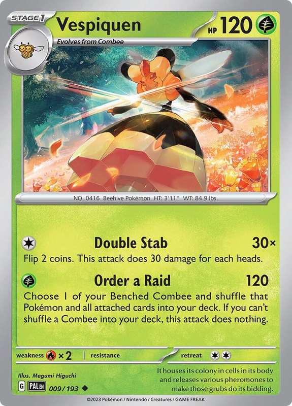 Pokemon Card - Vespiquen 009/193 - Uncommon - Paldea Evolved NM