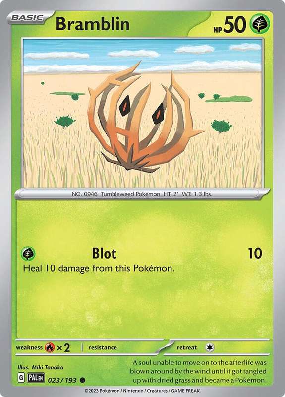 Pokemon Card - Bramblim 023/193 - Common - Paldea Evolved NM
