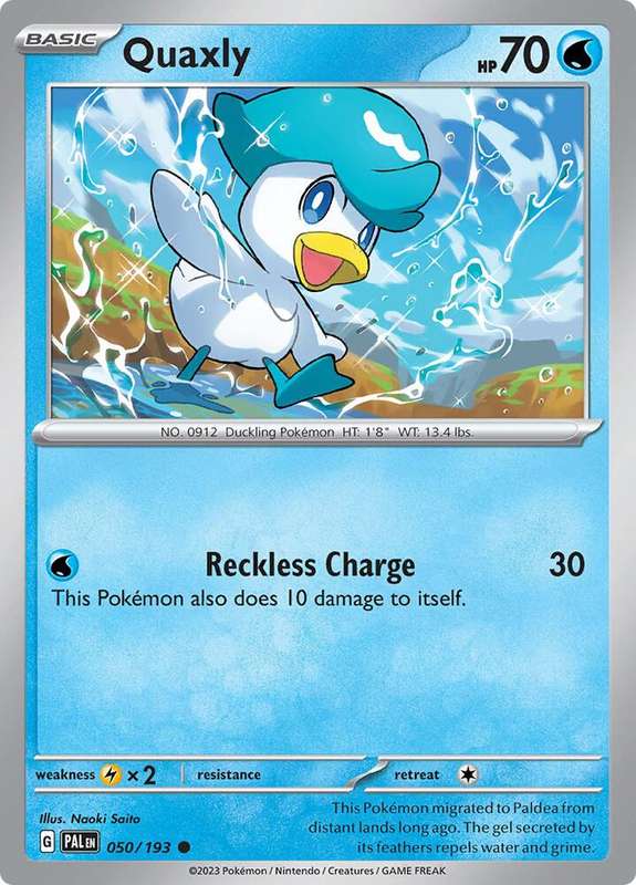 Pokemon Card - Quaxly 050/193 - Common - Paldea Evolved NM