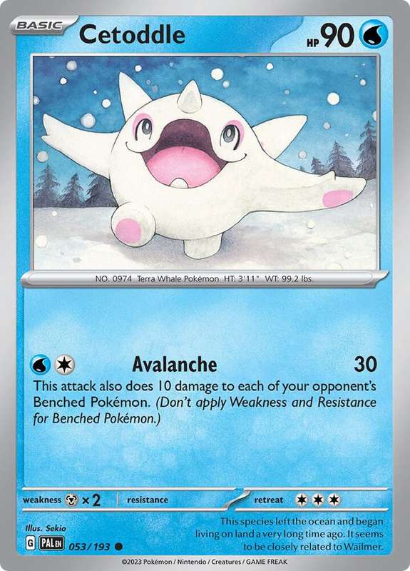 Pokemon Card - Cetoddle 053/193 - Common - Paldea Evolved NM