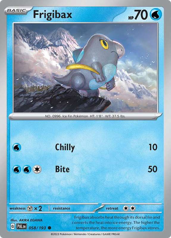 Pokemon Card - Frigibax 058/193 - Common - Paldea Evolved NM