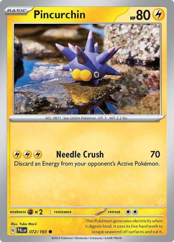 Pokemon Card - Pincurchin 072/193 - Common - Paldea Evolved NM