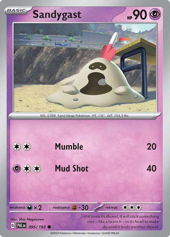 Pokemon Card - Sandygast 095/193 - Common - Paldea Evolved NM