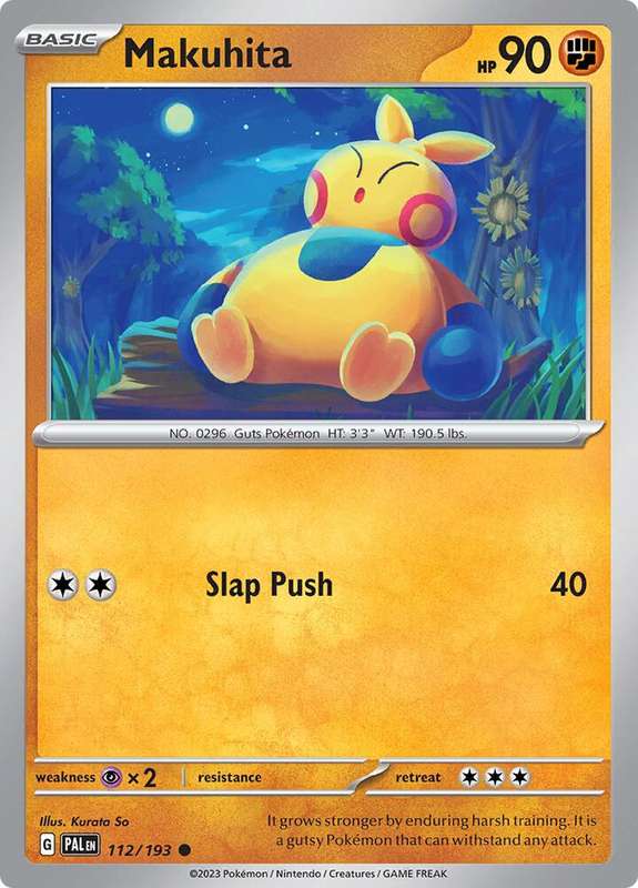 Pokemon Card - Makuhita 112/193 - Common - Paldea Evolved NM