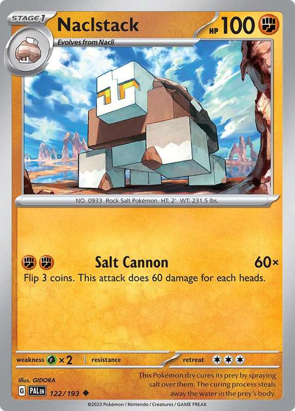 Pokemon Card - Naclstack 122/193 - Uncommon - Paldea Evolved NM