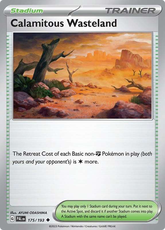 Pokemon Card - Calamitous Wasteland 175/193 - Stadium Trainer - Paldea Evolved NM