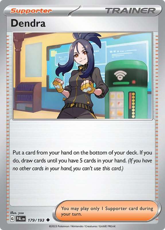 Pokemon Card - Dendra 179/193 - Supporter Trainer - Paldea Evolved NM