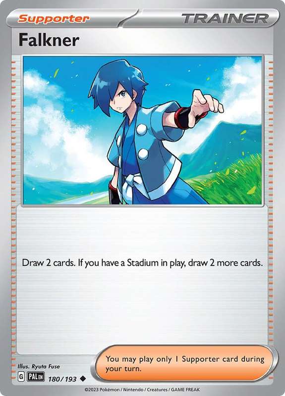 Pokemon Card - Falkner 180/193 - Supporter Trainer - Paldea Evolved NM