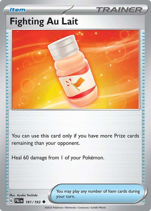Pokemon Card - Fighting Au Lait 181/193 - Item Trainer - Paldea Evolved NM