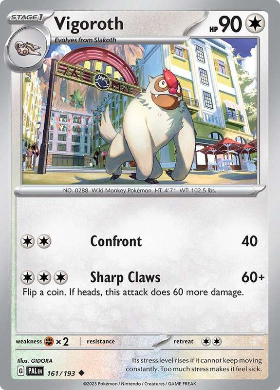 Pokemon Card - Vigoroth 161/193 - Uncommon - Paldea Evolved NM