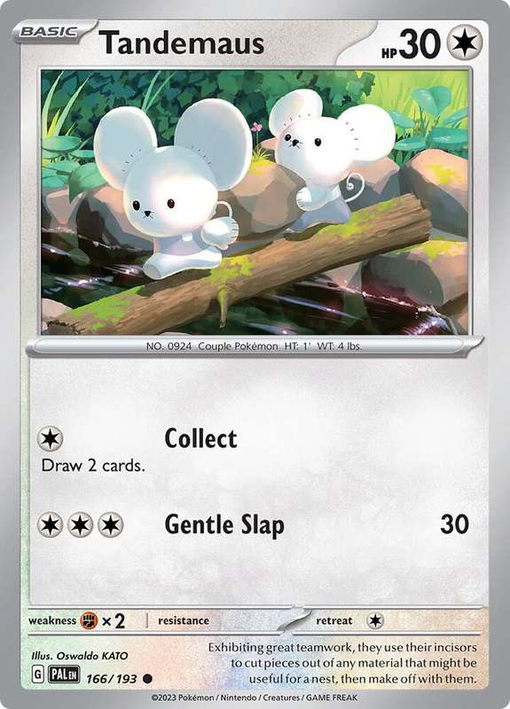 Pokemon Card - Tandemaus 166/193 - Common - Paldea Evolved NM