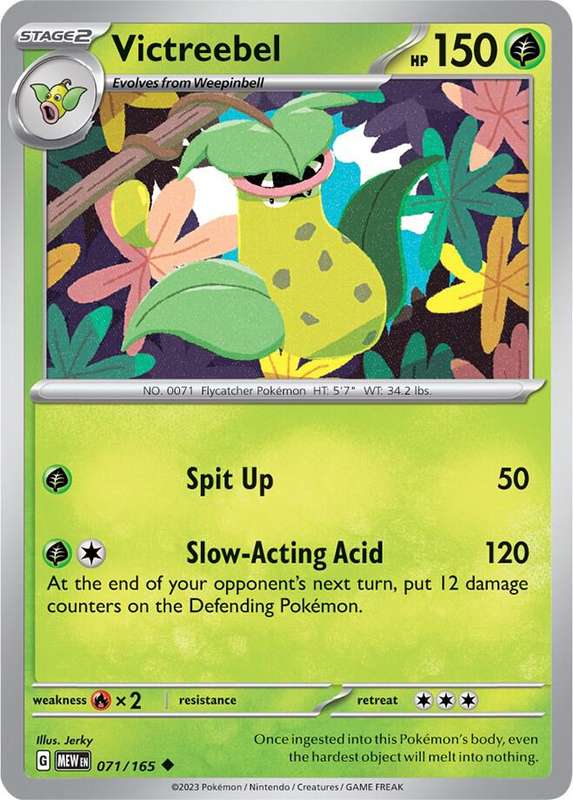 Pokemon Card - Victreebel 071/165 - Uncommon - Pokemon 151 - NM