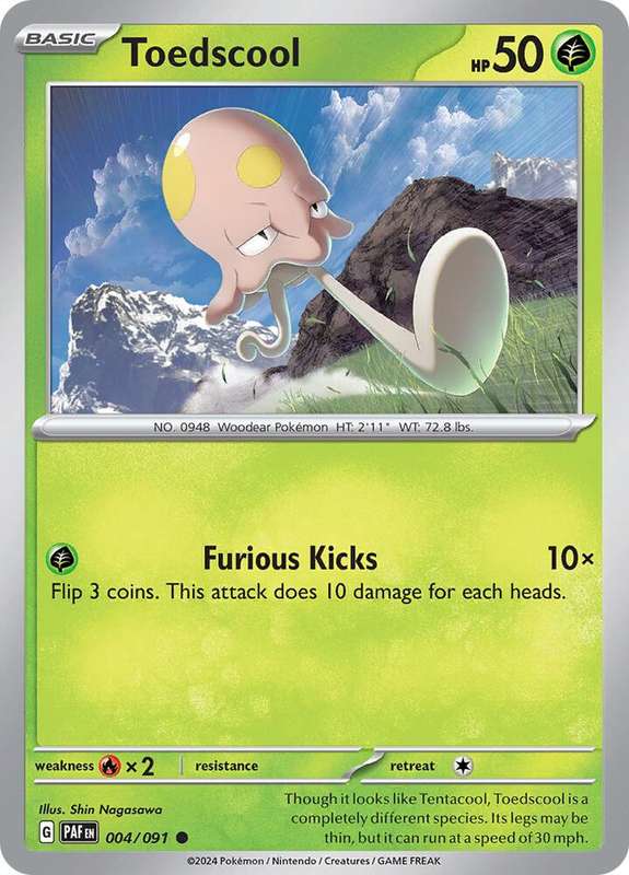 Pokemon Cards - Toedscool 024/198 - Common - Scarlet & Violet Base Set - NM