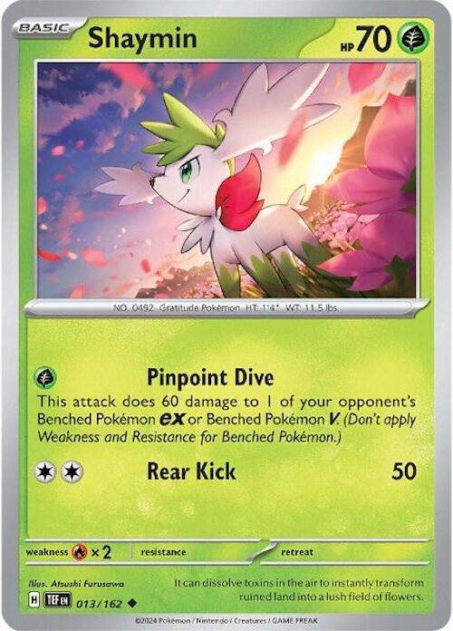 Pokemon Card - Shaymin 013/162 - Uncommon - Temporal Forces NM