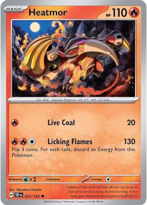Pokemon Card - Heatmor 031/162- Common - Temporal Forces NM