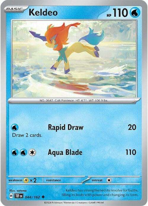 Pokemon Card - Keldeo 044/162 - Uncommon - Temporal Forces NM