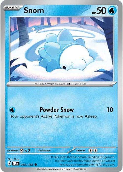 Pokemon Card - Snom 045/162 - Common - Temporal Forces NM