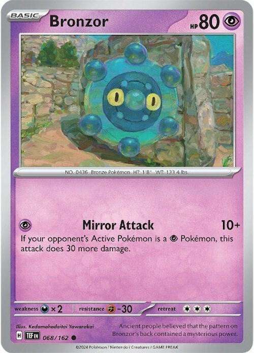 Pokemon Card - Bronzor 068/162 - Common - Temporal Forces NM