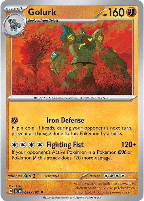Pokemon Card - Golurk 088/162 - Uncommon - Temporal Forces NM
