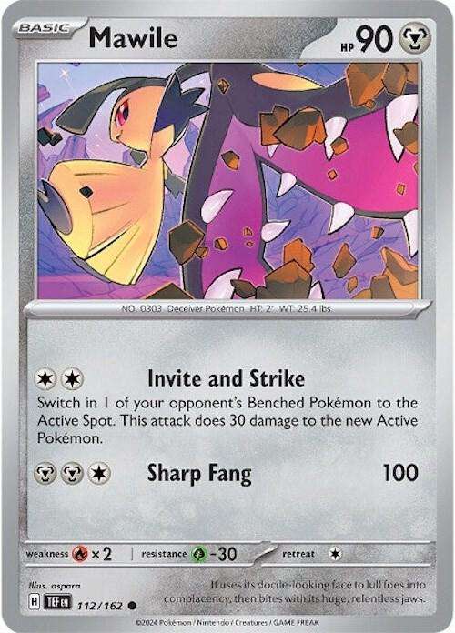 Pokemon Card - Mawile 112/162 - Common - Temporal Forces NM