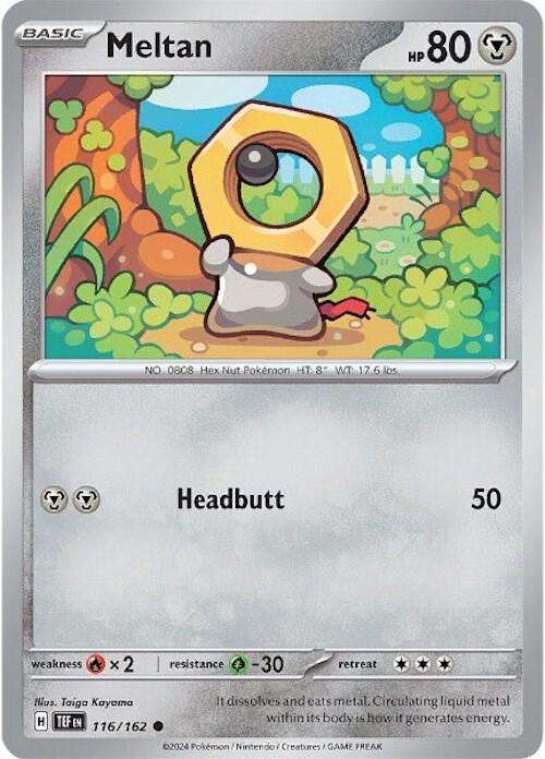 Pokemon Card - Meltan 116/162 - Common - Temporal Forces NM