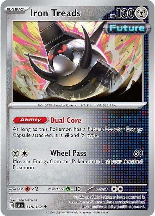 Pokemon Card - Iron Treads 118/162 - Uncommon - Temporal Forces NM
