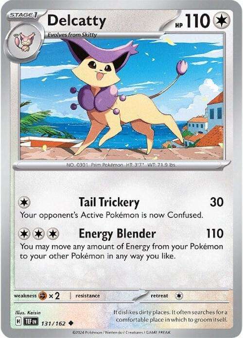 Pokemon Card - Delcatty 131/162 - Uncommon - Temporal Forces NM